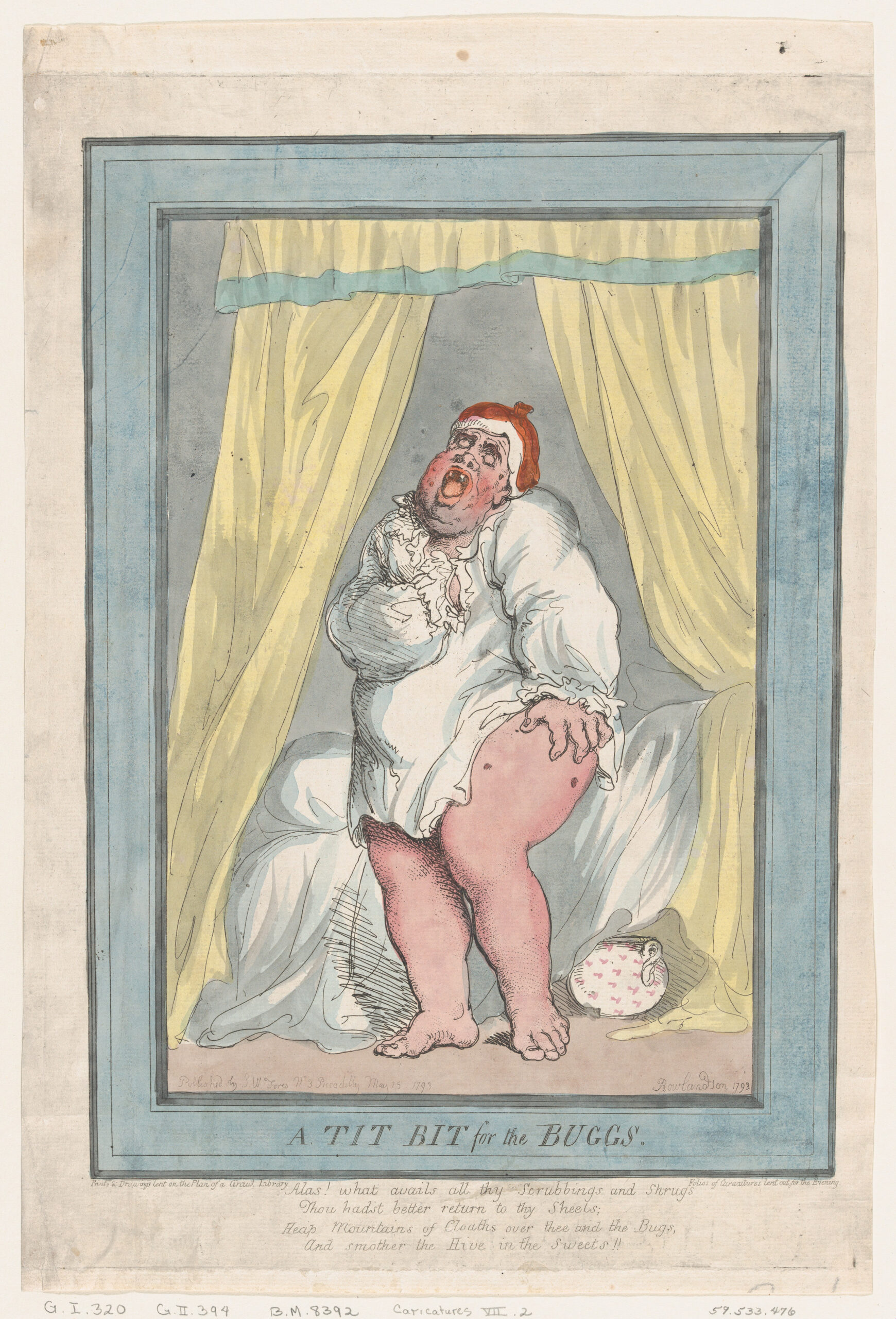 image of a man tormented by fleas